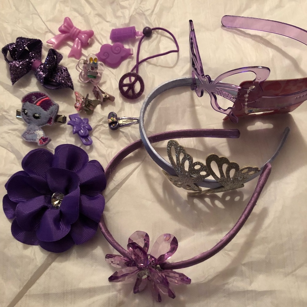 Purple hair accessories